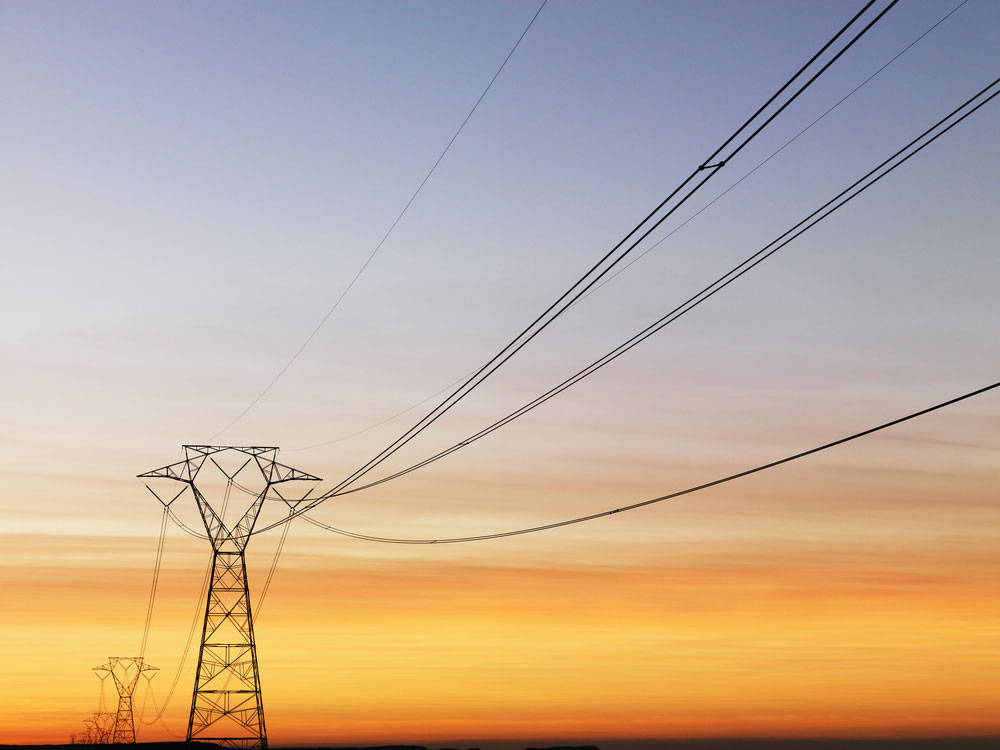 Power Lines at Sunset