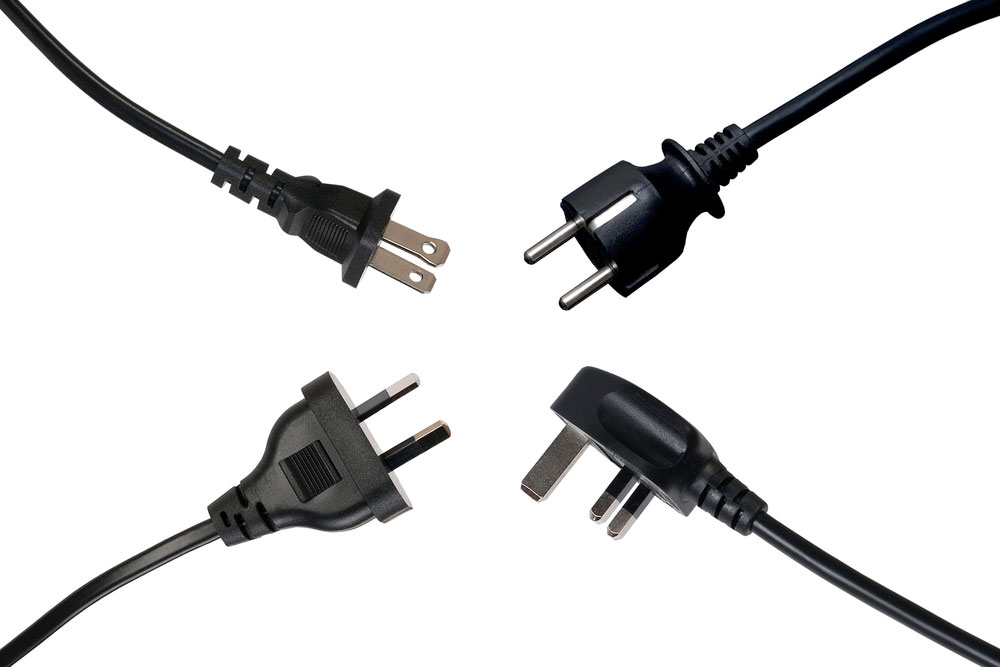 four black power plugs