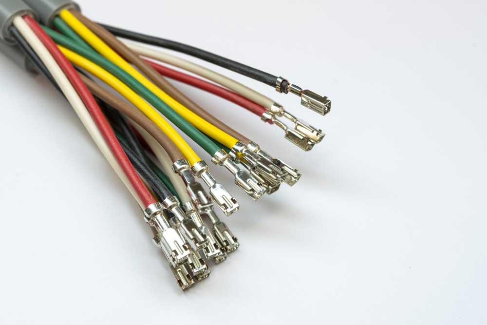 Terminal crimped colorful electric wire