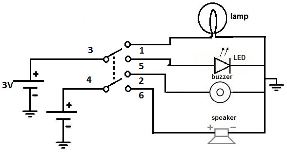 An example of a DPDT switch circuit